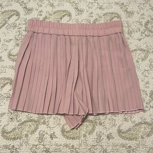 Leith Pink Pleated Shorts